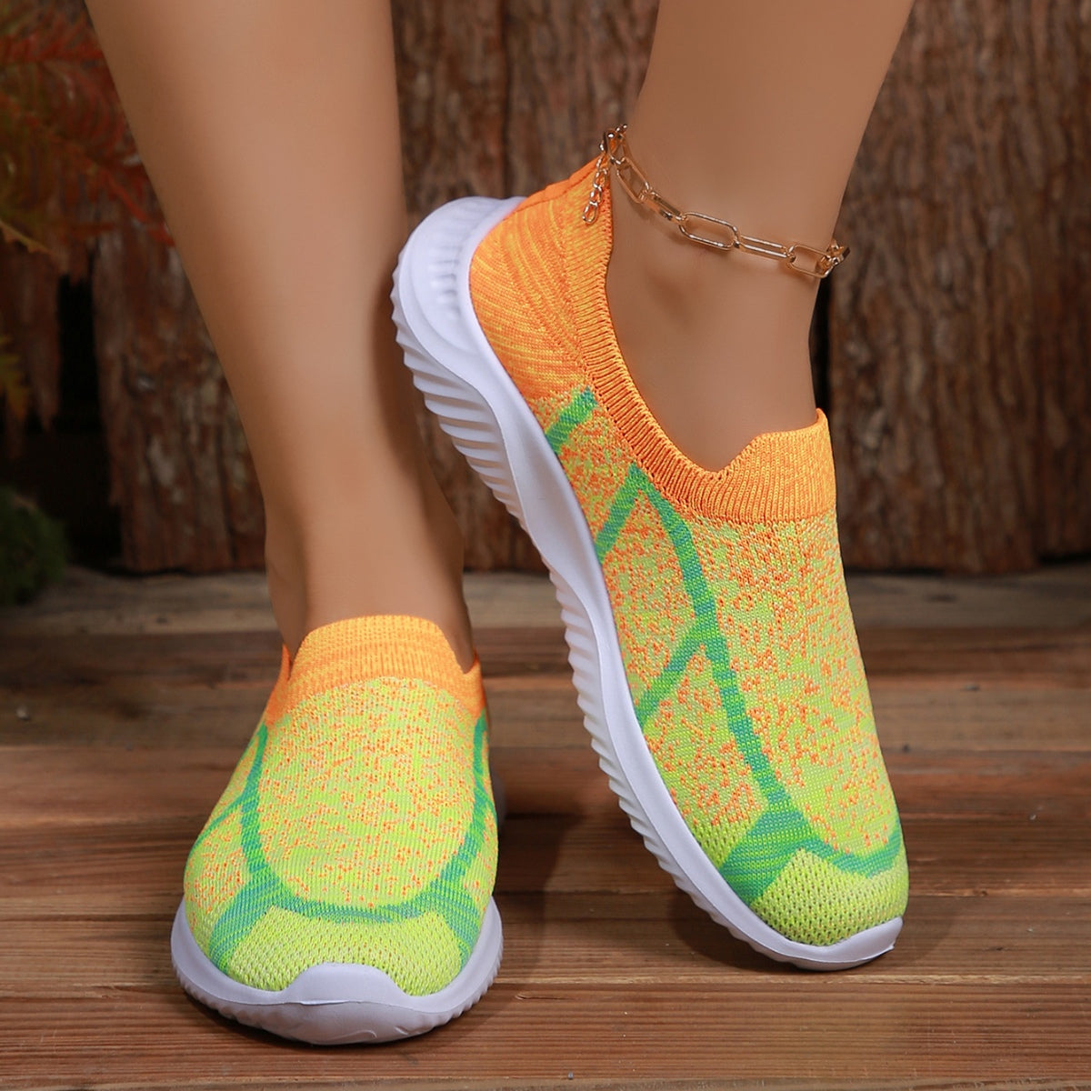 Breathable Mesh Round Toe Sneakers