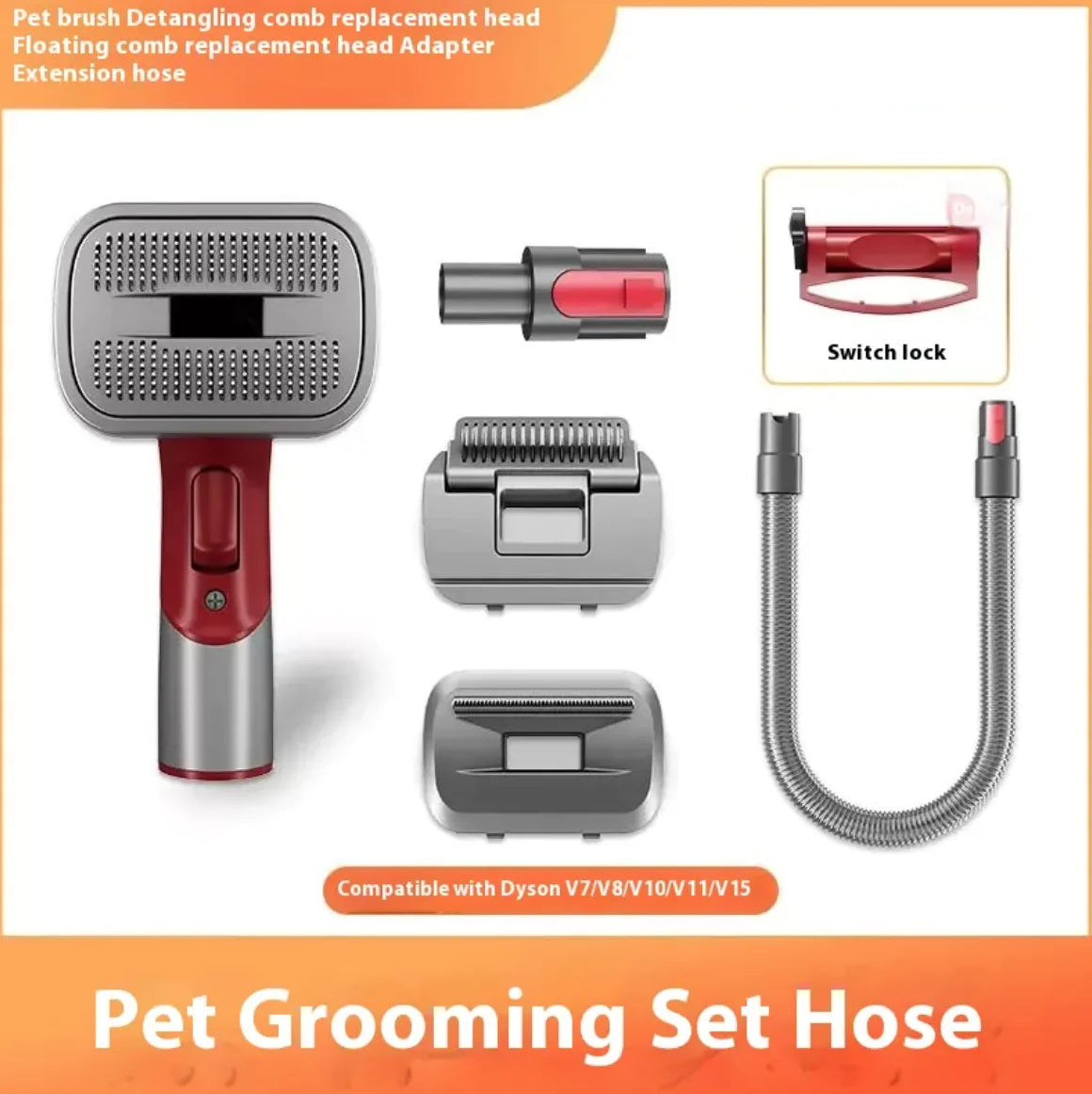 Full Series Pet Shaver Comb Suit with Hair Suction Head for Dogs and Cats