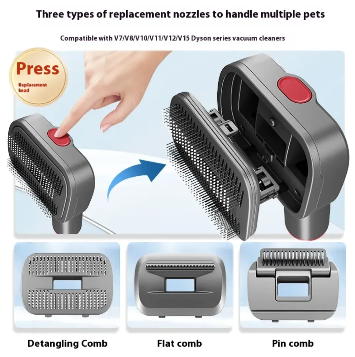 Full Series Pet Shaver Comb Suit with Hair Suction Head for Dogs and Cats