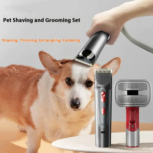 Full Series Pet Shaver Comb Suit with Hair Suction Head for Dogs and Cats