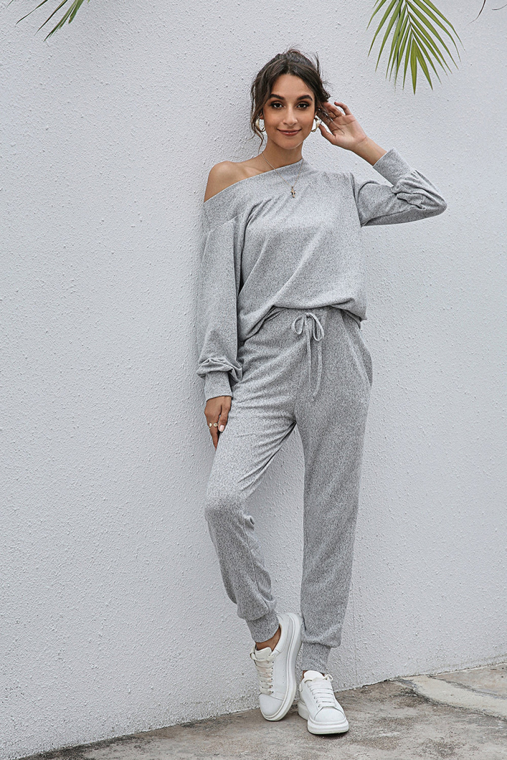 One Shoulder Top and Joggers Set