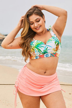 Ruched Side Plus Size Bikini Bottom