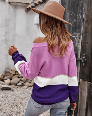 Color Block Thermal Sweater