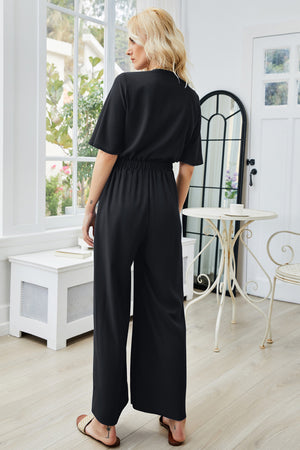 Tie Front Top & Wide Leg Pants Set