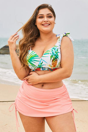 Ruched Side Plus Size Bikini Bottom