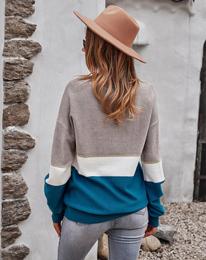 Color Block Thermal Sweater